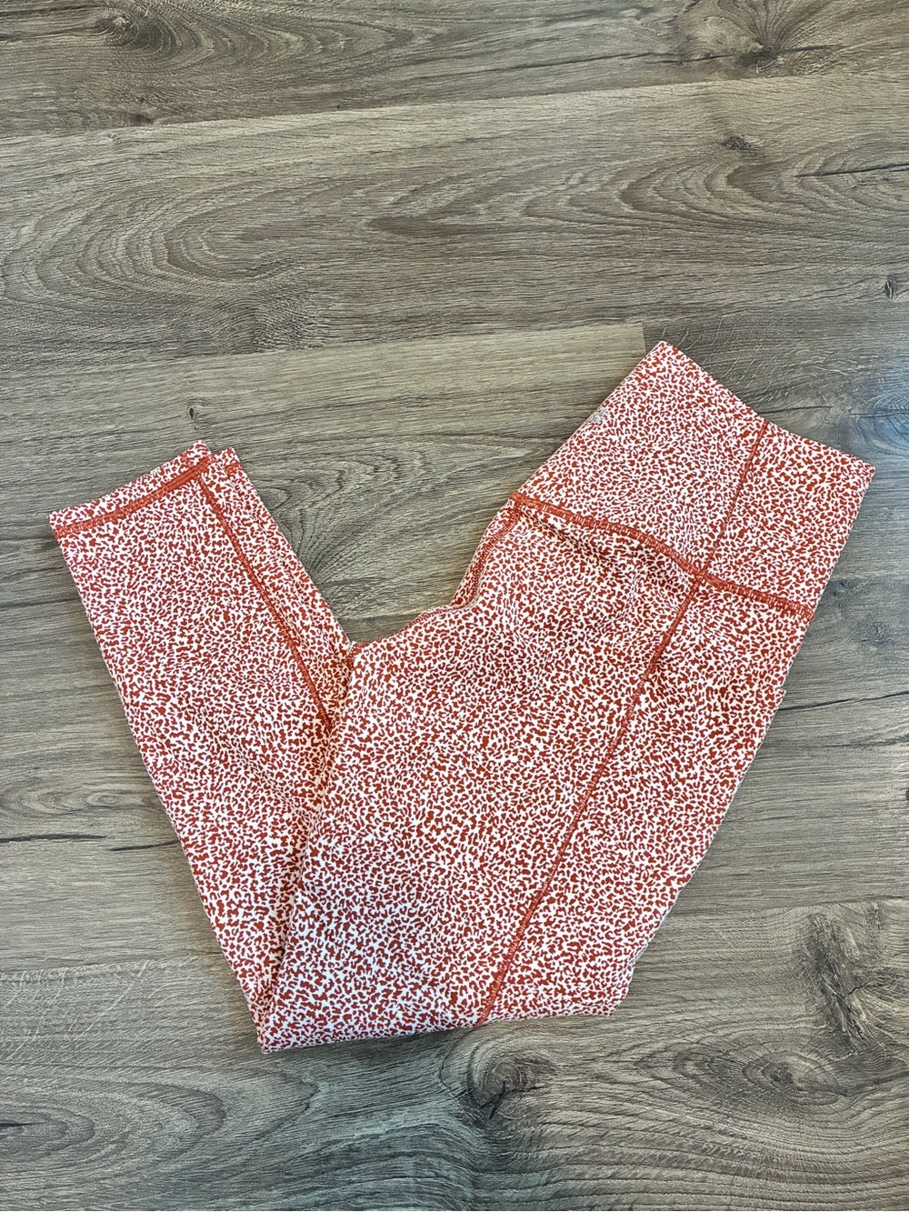 Athleta Girls' Rust and White Speckle Leggings